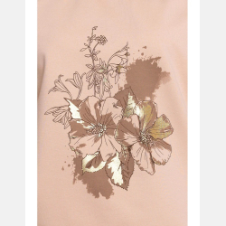 DRESOWA bluza damska BEŻOWA, NADRUK, KLASYCZNA MORAJ